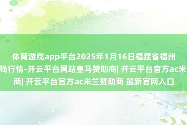 体育游戏app平台2025年1月16日福建省福州市海峡蔬菜批发商场价钱行情-开云平台网站皇马赞助商| 开云平台官方ac米兰赞助商 最新官网入口